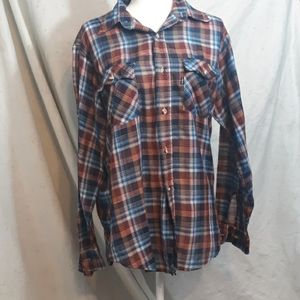 Levi's blue/white/orange flannel *SUMMER DEAL*